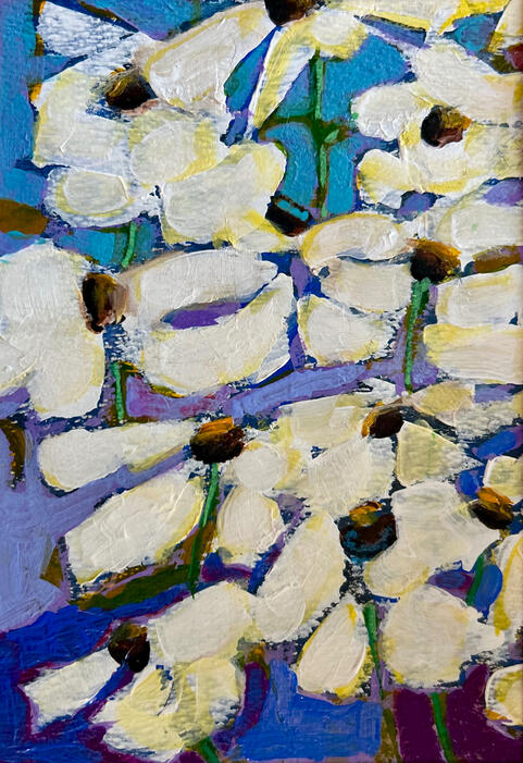 "Flowers at Dusk" (5" x 7")