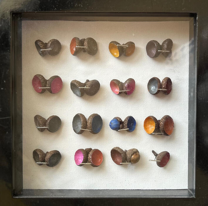 'Acorn Butterflies' (8" x 8")