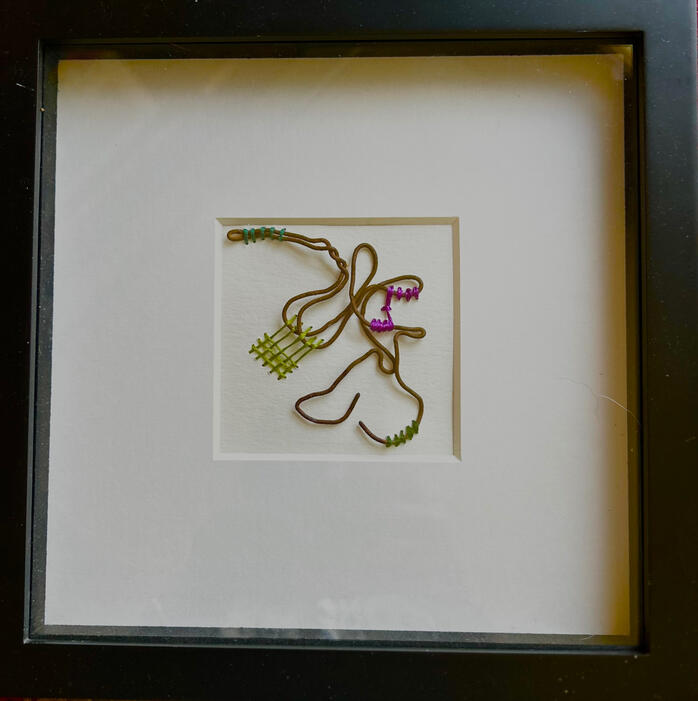 'Rust and Wool' (10" x 10")