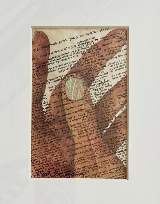 #1 w/ Italian marbled paper (9&quot; x 11&quot;)